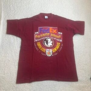 1996 Florida state Seminoles rose bowl Salem sportswear men red tshirt single xl